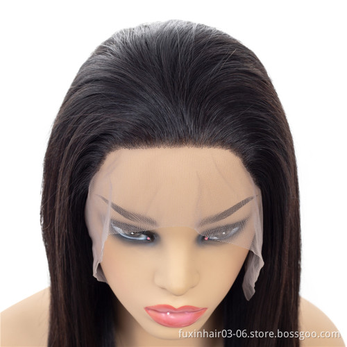 Peruvian Straight  Glueless Perruque 360 Lace Frontal Wigs 100% Virgin Human Hair Extensions Wig For Black Women